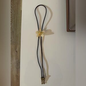 Real Resin Orchid Bolo Tie Necklace